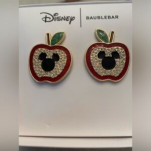 Disney x Baublebar Apple Earrings Mickey Mouse Teacher New